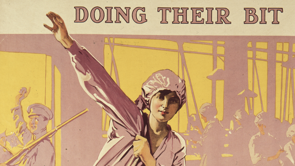 World War One recruiting poster encouraging women to work