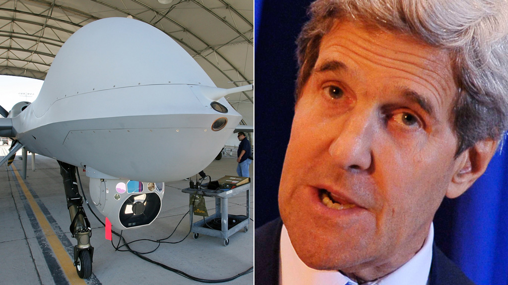 John Kerry says the US drone strike programme in Pakistan could end soon (pictures: Getty/Reuters)