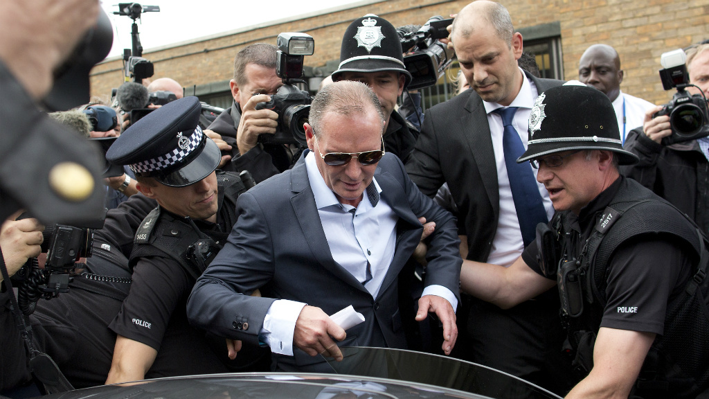 Paul Gascoigne arriving at the court (Getty)