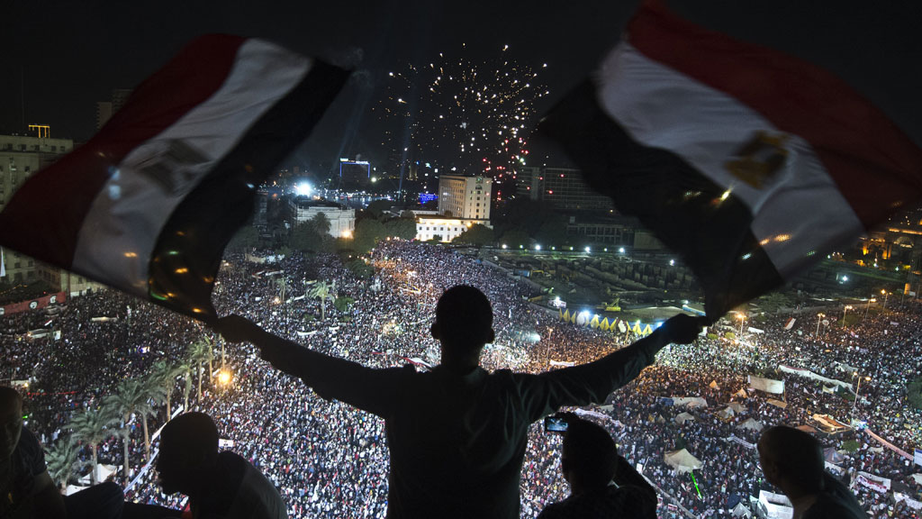 Protesters at Tahrir Square in July 2013