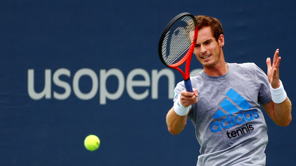 Andy Murray practising in New York ahead of his US Open defence. (Getty)