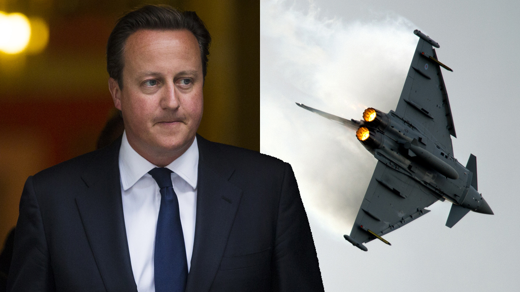 David Cameron and Typhoon jet composite