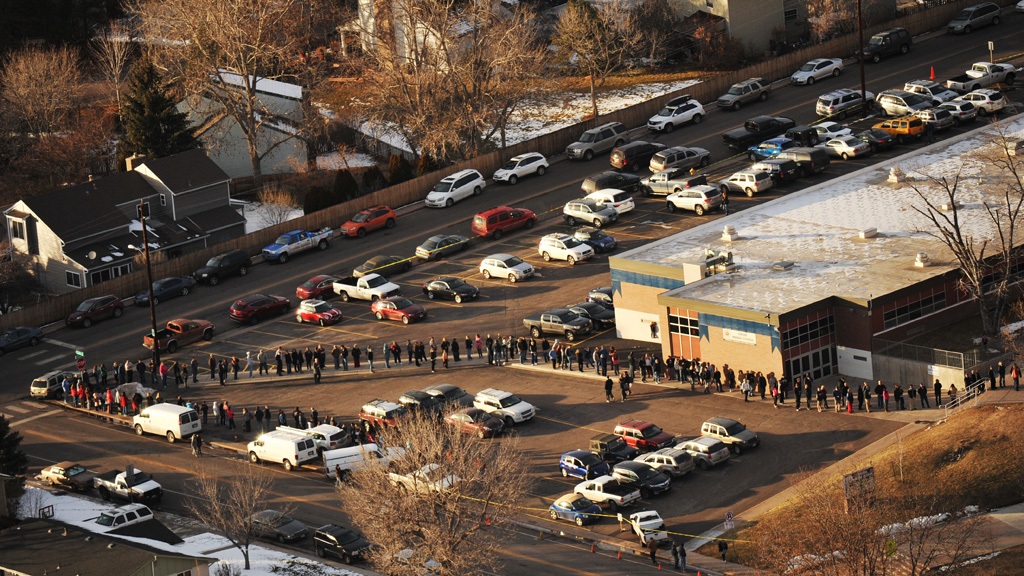 Arapahoe High School, site of the school shooting on Friday (picture: Getty)