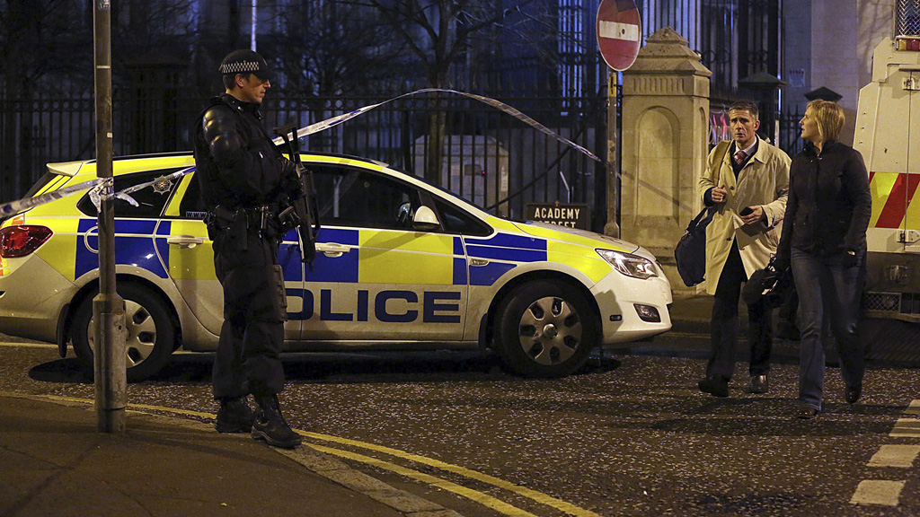 Police step up security measures in belfast following bomb explosion