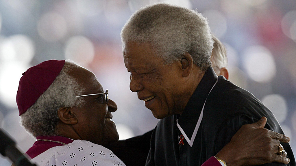 Archbishop Desmond Tutu with Nelson Mandela (picture: Getty)