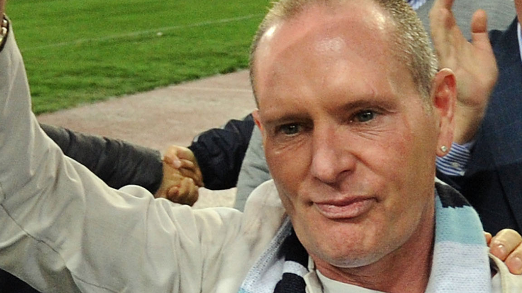 Paul Gascoigne at a football match last year (picture: Getty)