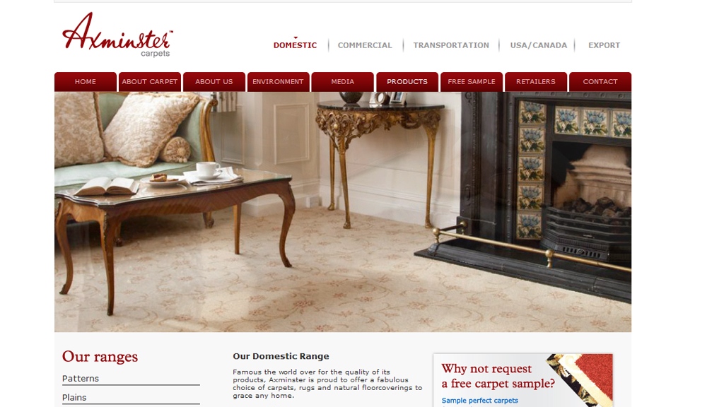 Axminster carpet website.