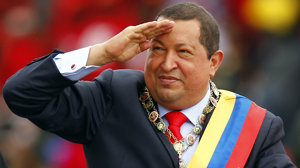 Venezuelan president Hugo Chavez at a parade in February 2012 (picture: Reuters)