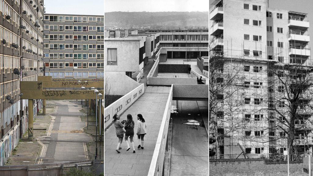 Heygate, Thamesmead and Alton estates (pictures: Getty)