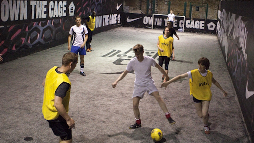 A rare appearance on the pitch - me, aged 34, playing in the Amnesty International media football tournament, 2013. 
