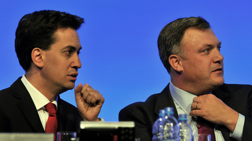 Ed Miliband backs his shadow chancellor Ed Balls on spending (Getty)