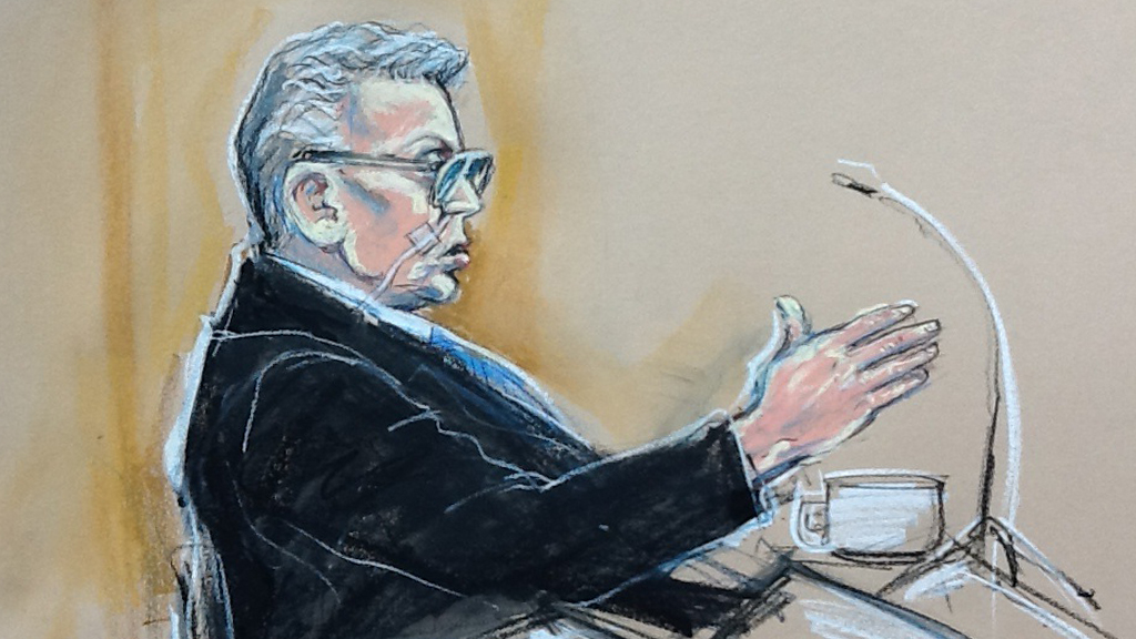 Ian Brady maintains he is not psychotic (court drawing)