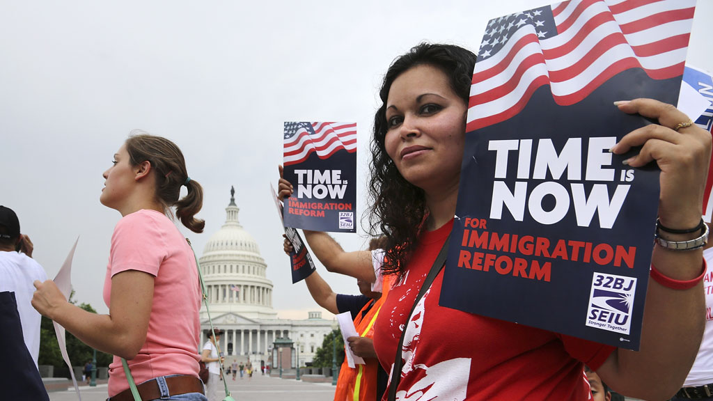 Pro-immigration reform campaigners (reuters)