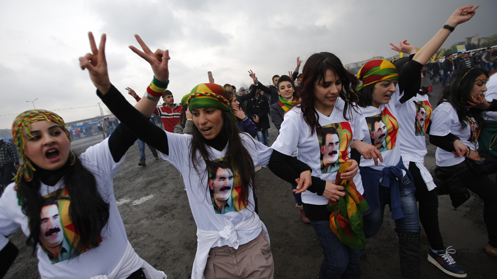 Protestors have gathered in the Turkish capital, Istanbul, as a part of the Newroz festivities (picture: Reuters)