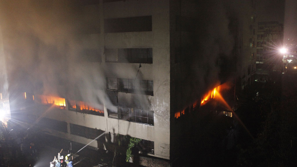 Officials said the blaze happened overnight in the Mirpur industrial district (pic: Getty)