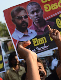 Sri Lanka's disappeared: Lalith Weeraraja and Kugan Muruganandan (picture: Getty)