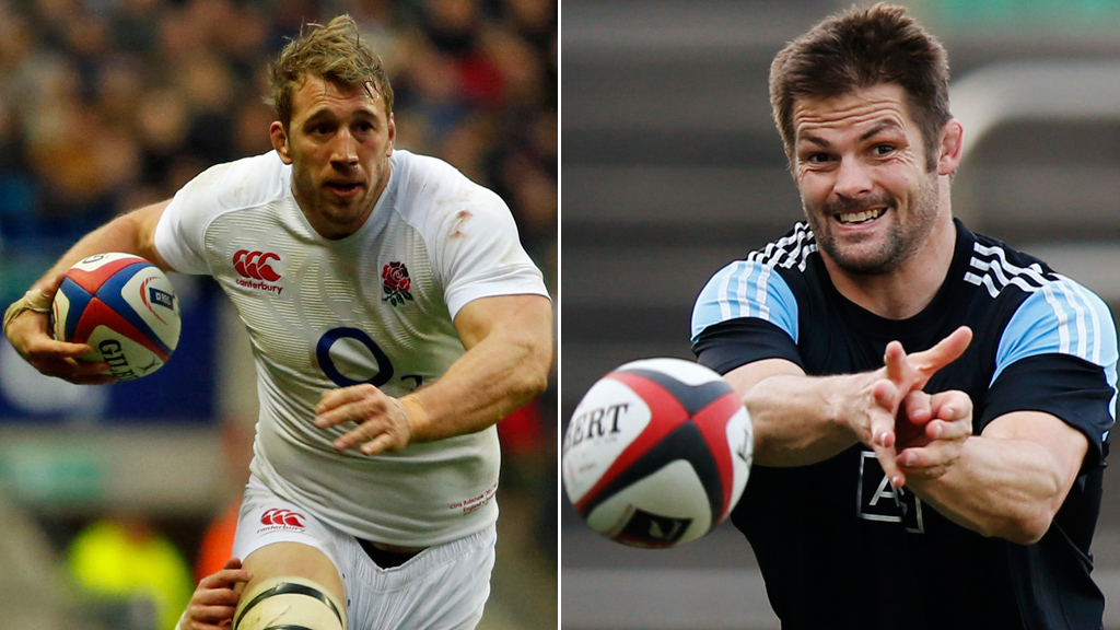 England captain Chris Robshaw and New Zealand captain Richie McCaw (Reuters)