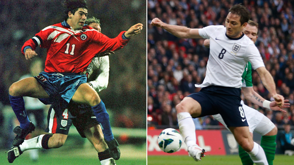 Marcelo Salas of Chile (1998) and England's Frank Lampard (2013)