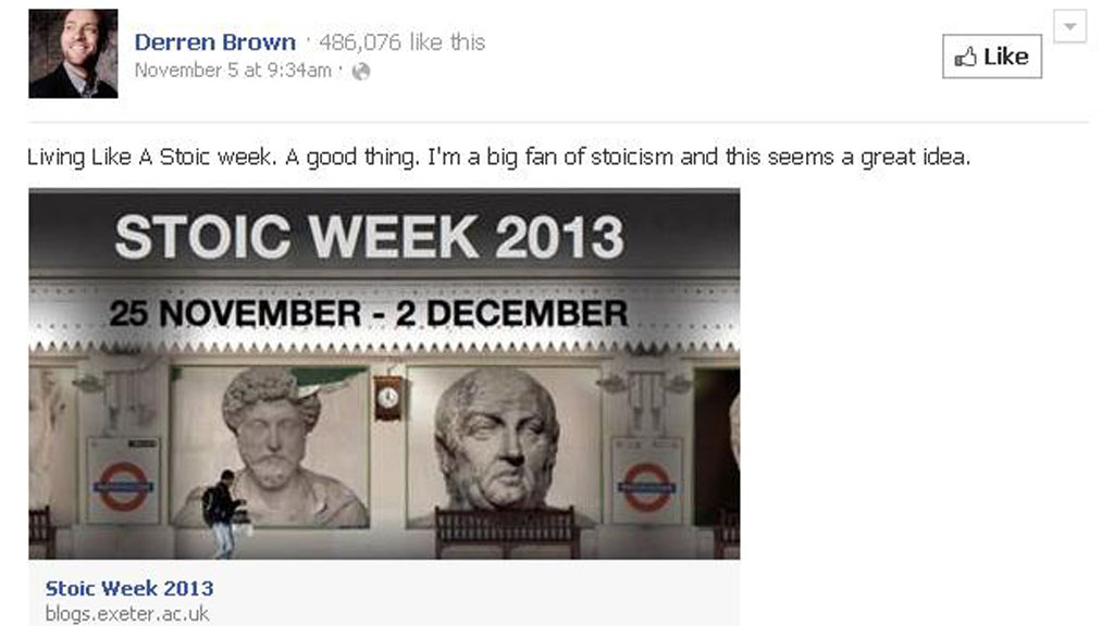 Derren Brown's Facebook page 