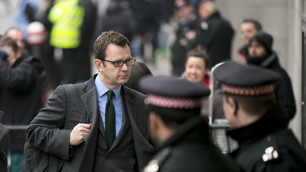 Andy Coulson arrives at the phone-hacking trial on Thursday (picture: Getty)