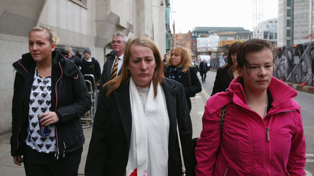 Family of Lee Rigby arriving at court, Friday 29 November