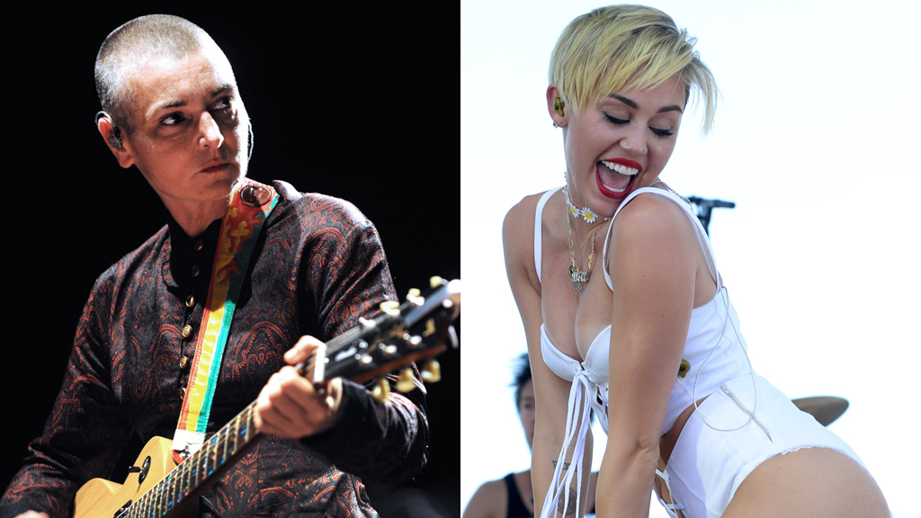 Miley Cyrus and Sinead O'Connor are having a public row over a letter warning about being 'prostituted' by the music industry (picture: Getty)