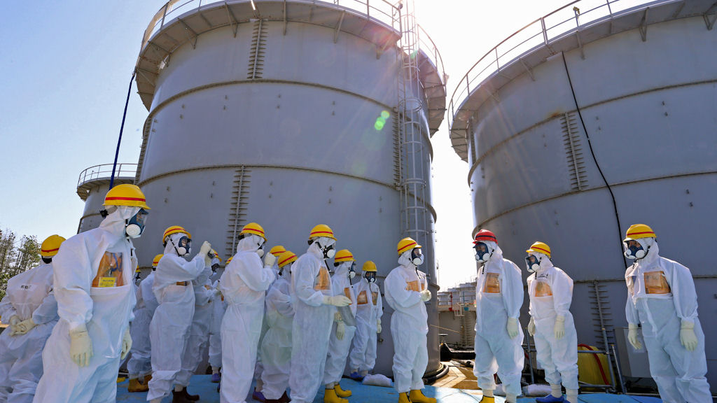 Prime Minister Shinzo Abe recently visited the Fukushima plant (Getty)