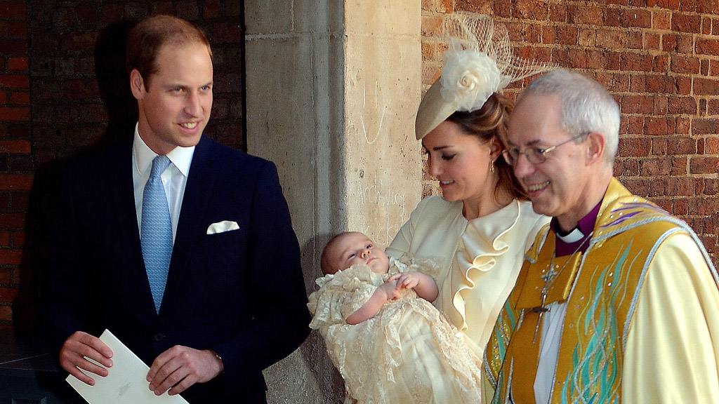 Justin Welby with Prince George and his parents (Getty)