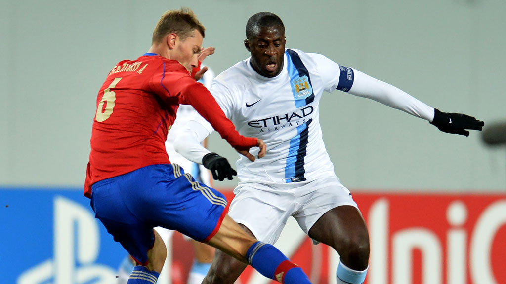 Manchester City's Yaya Toure in action against CSKA Moscow (G)