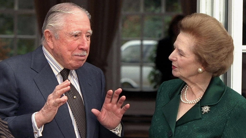 General Pinochet with Mrs Thatcher