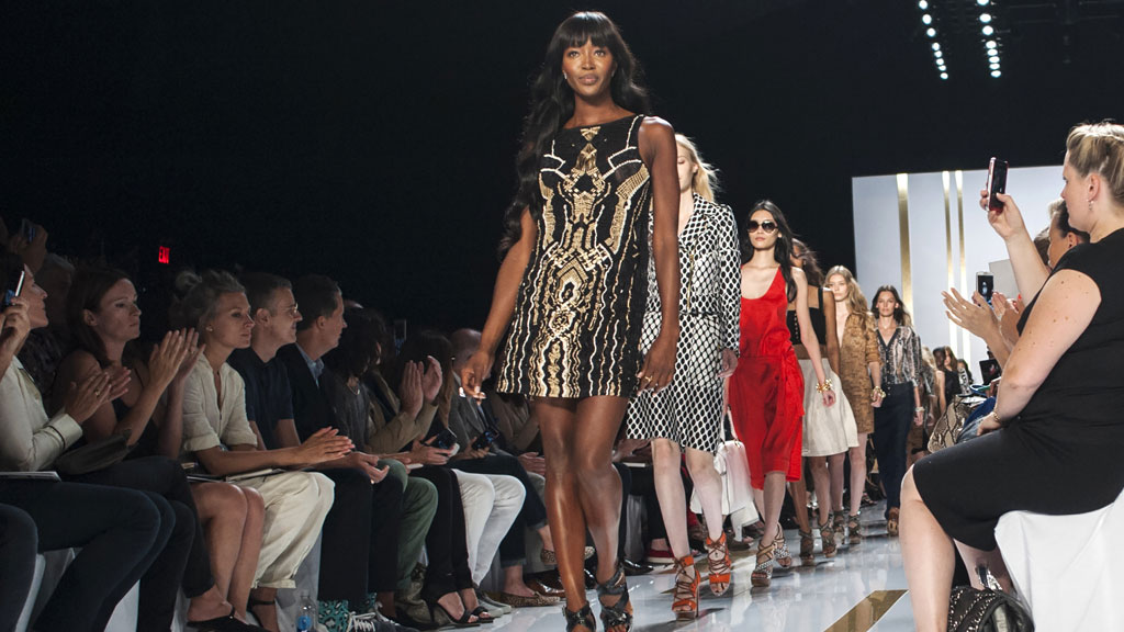 Naomi Campbell closes the DVF show in New York (reuters)