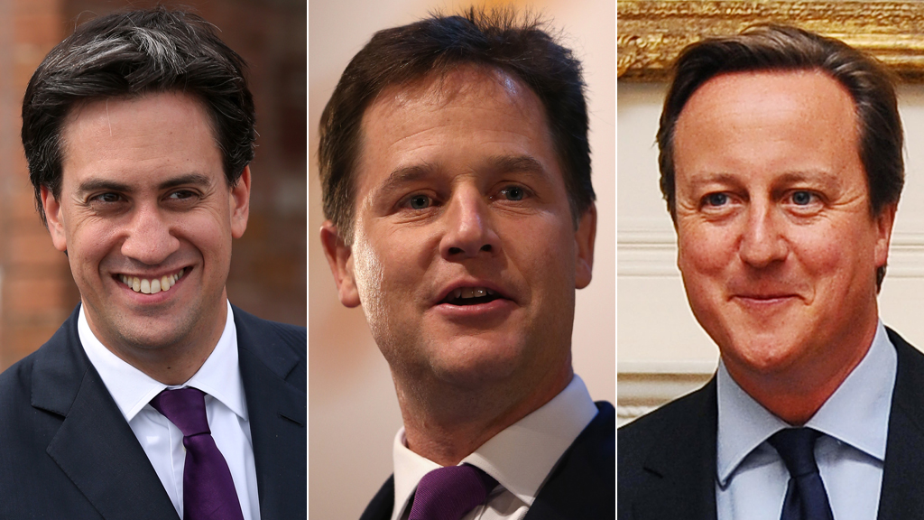 Ed Miliband, Nick Clegg and David Cameron will be seeking to prove their credibility in the run up to the 2015 election (pictures: Getty)