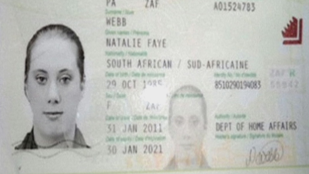 Samantha Lewthwaite's passport. Kenyan forces and Interpol says she also goes by the name Natalie Webb
