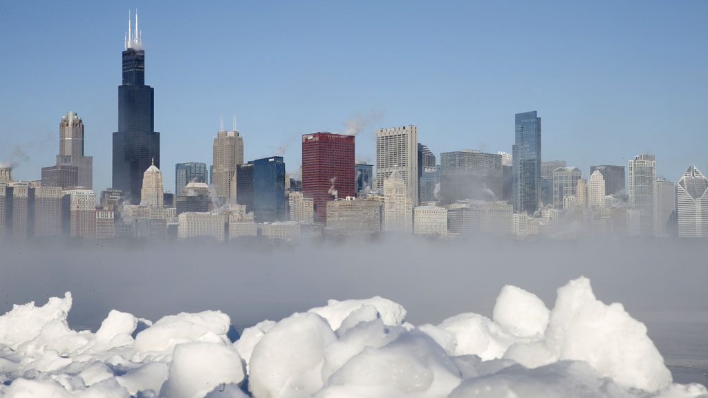 Polar vortex: Chicago in the freezing weather