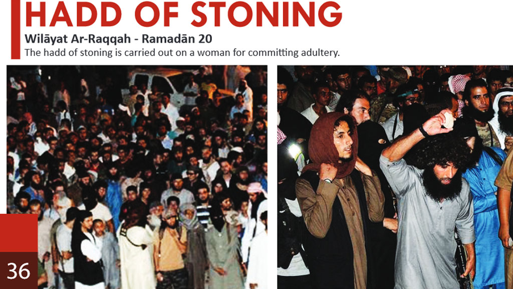 Stoning hadd in Dabiq