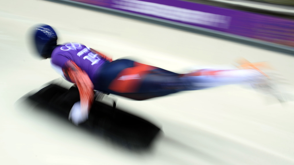 Lizzy Yarnold on the track (Getty)