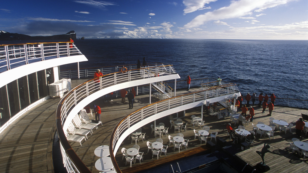 The deck of the Marco Polo in calmer seas (Getty)