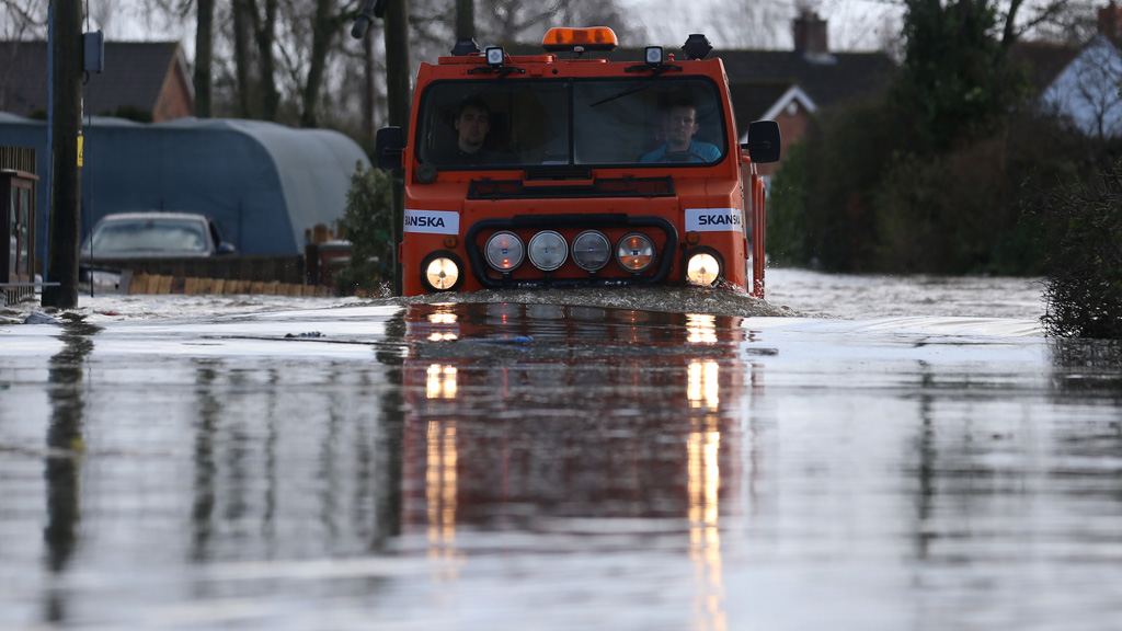 Flooding in Moorland, Somerset (Getty)