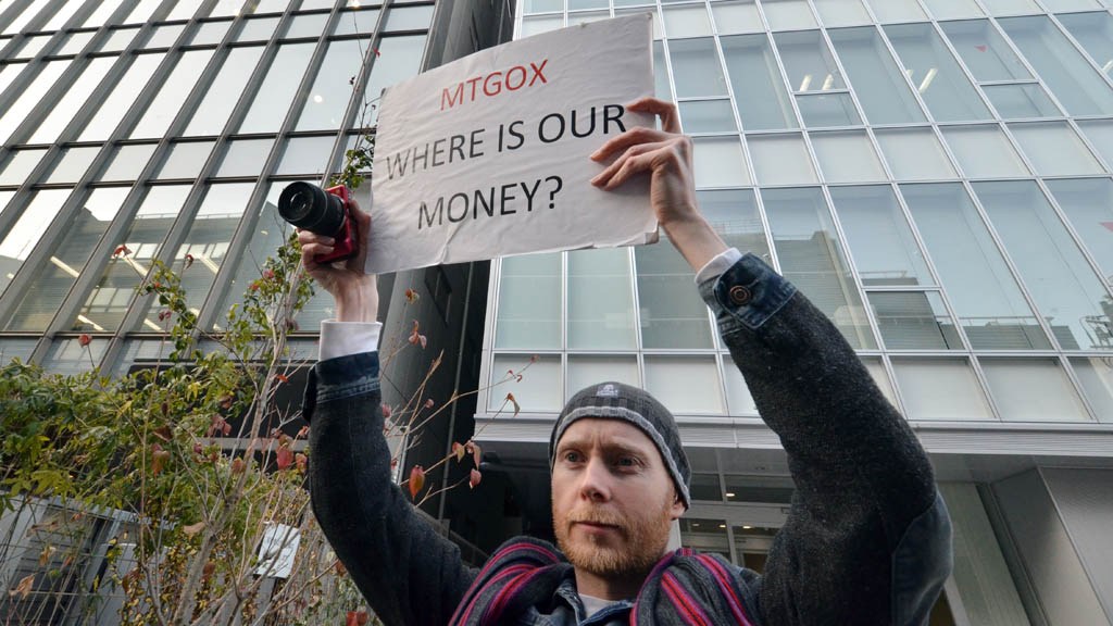 Kolin Burges outside Mt. Gox (picture: Getty)