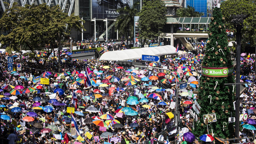 Thailand: Protesters lock major intersections in Bangkok (picture: Reuters)
