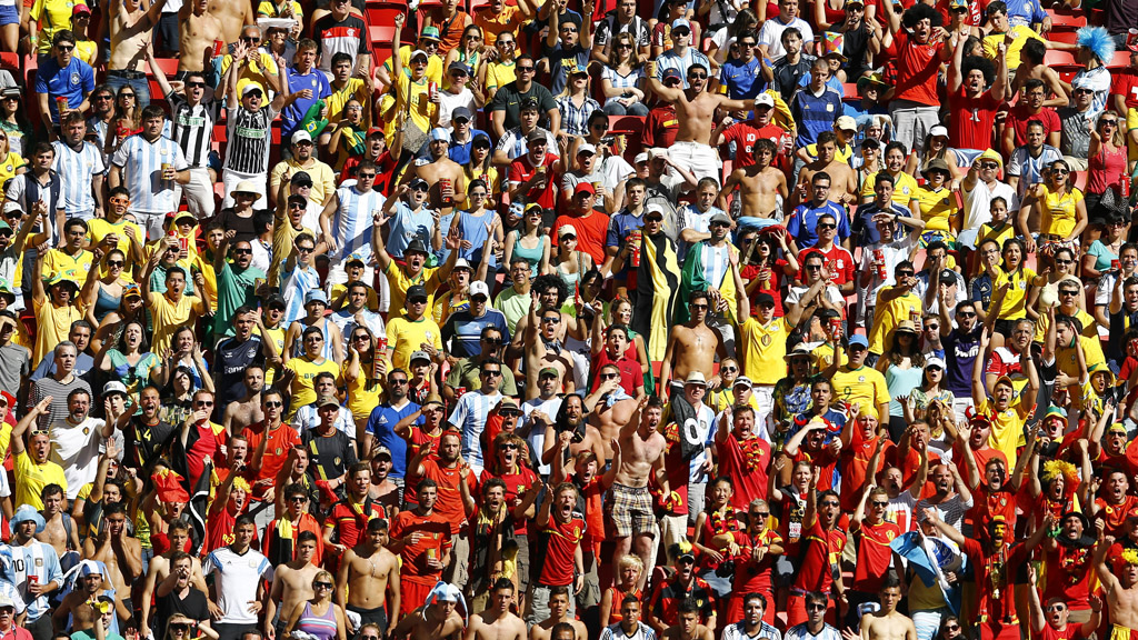 World Cup 2014: great crowd atmosphere, Argentina v Belgium. (Reuters)