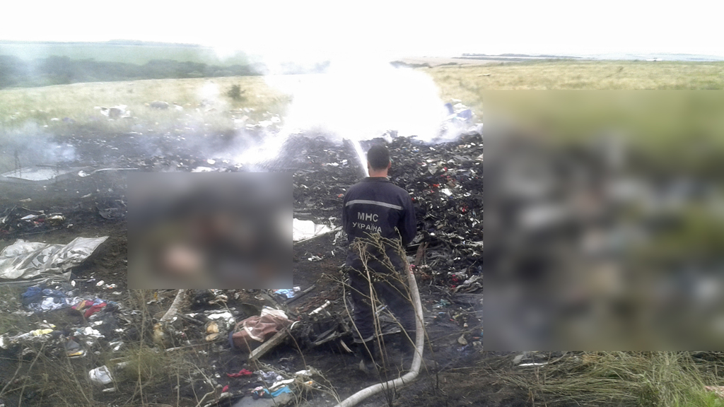 Malaysian plane crash site in Ukraine