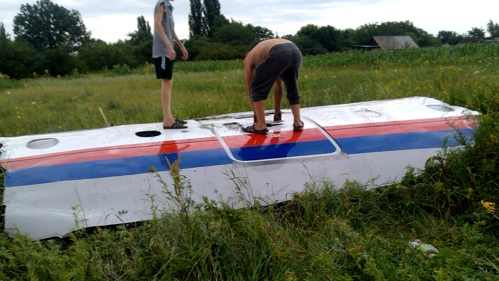 Unverified image of MH17 wreckkage, via Storyful/Nadezhda Chernetskaya