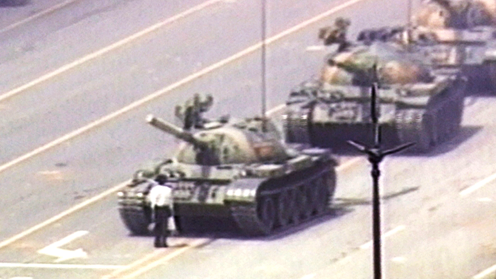 'Tank man', the seminal image from the 1989 Tiananmen Square massacre