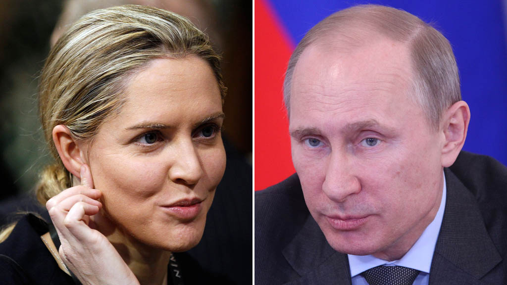 Louise Mensch and Vladimir Putin (picture: Getty)