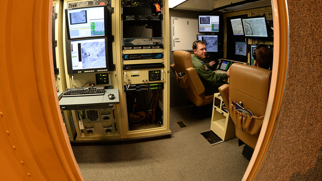 UAV operators at the controls in RAF Waddington.