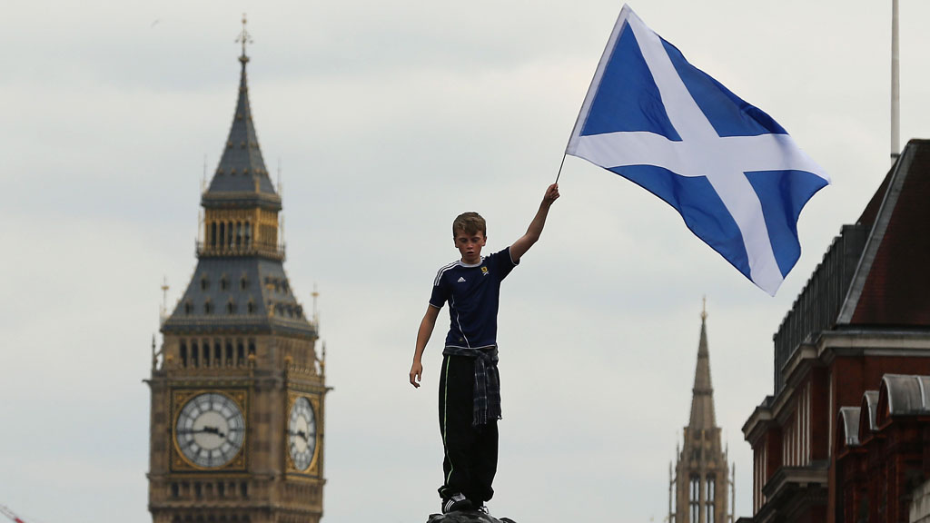 Scottish flag in Westminster (Getty)