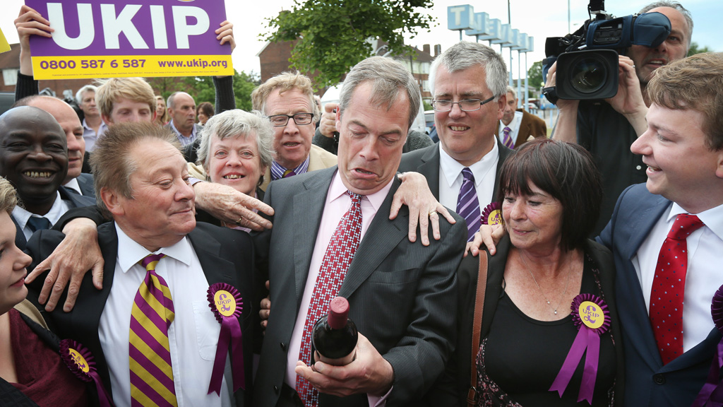Nigel Farage and Ukip celebrate success at the European elections (Getty)