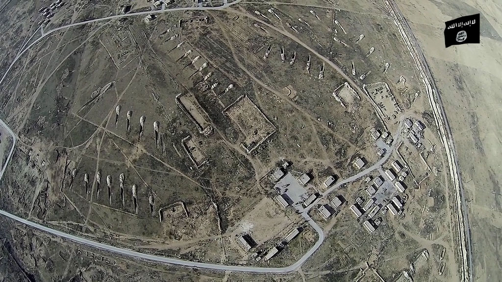 Aerial view of 93rd brigade base in Syria