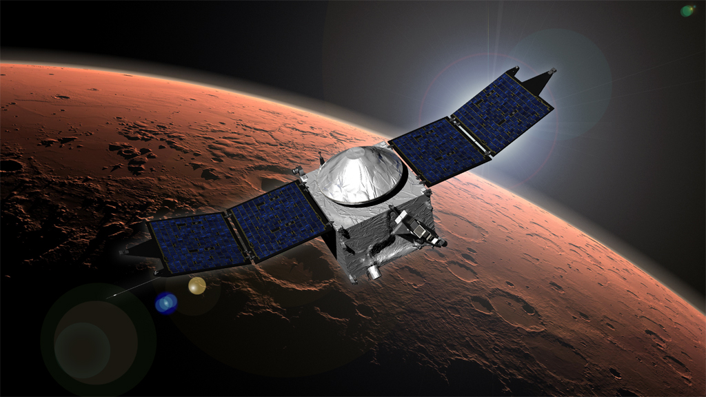 Artist impression of Maven mission - picture credit: Goddard Space Flight Centre